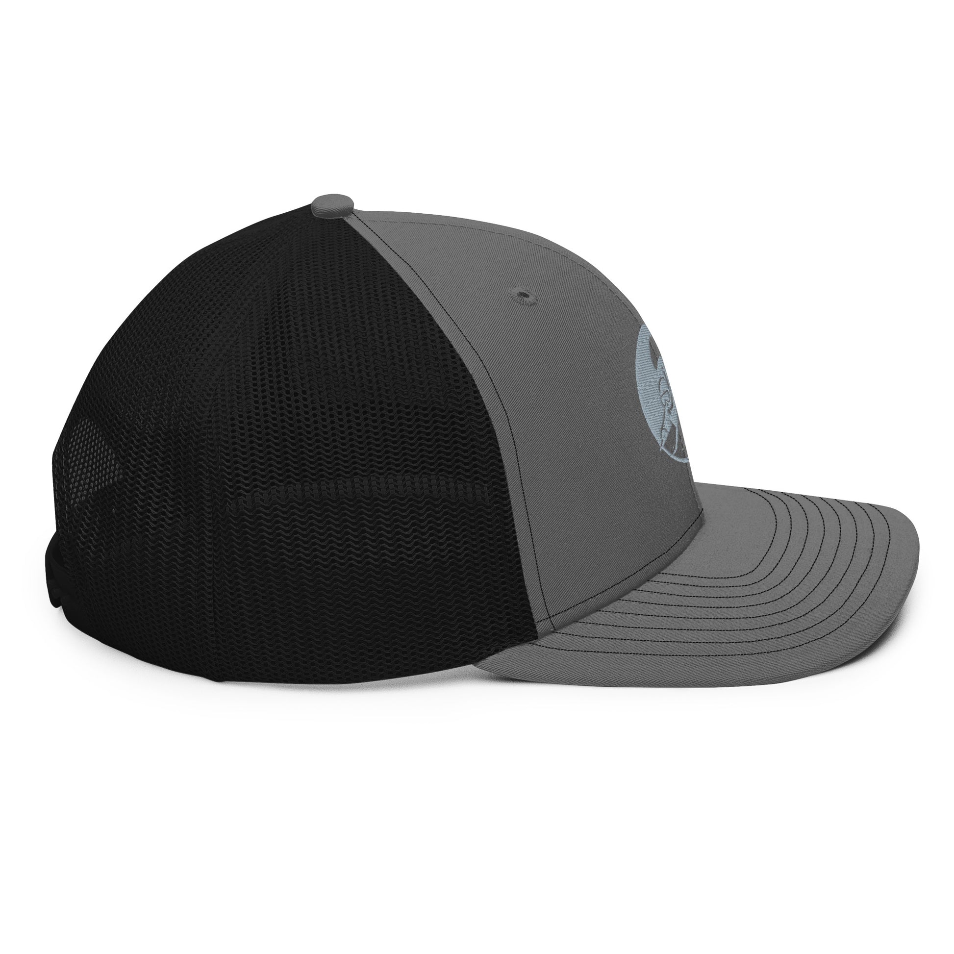 Snorkel Skier Trucker Hat – right side view – On Powder Days Accessories