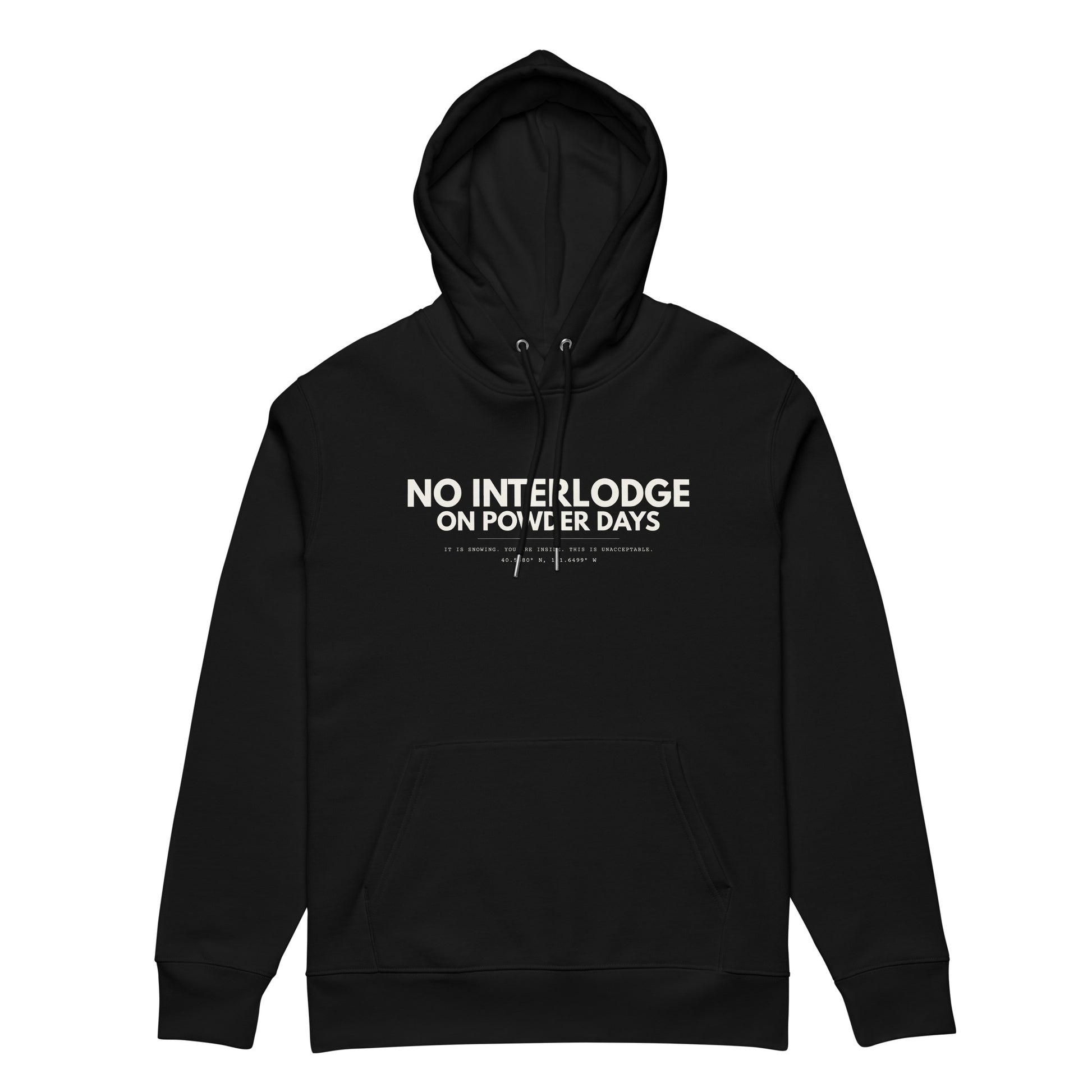 No Interlodge hoodie – Wasatch Series – 350gsm organic cotton – On Powder Days