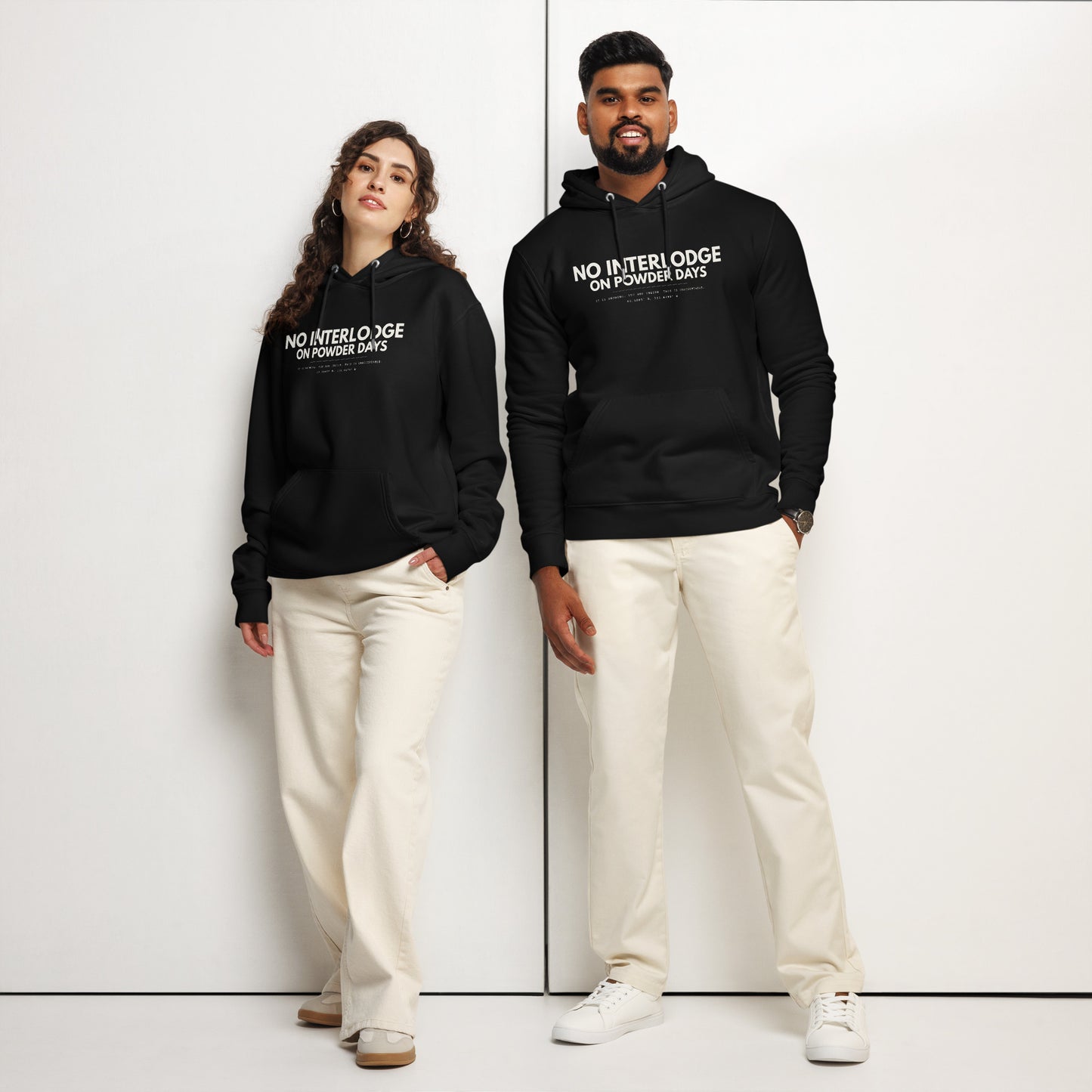 No Interlodge On Powder Days organic heavyweight hoodie – Wasatch Series – On Powder Days ski apparel
