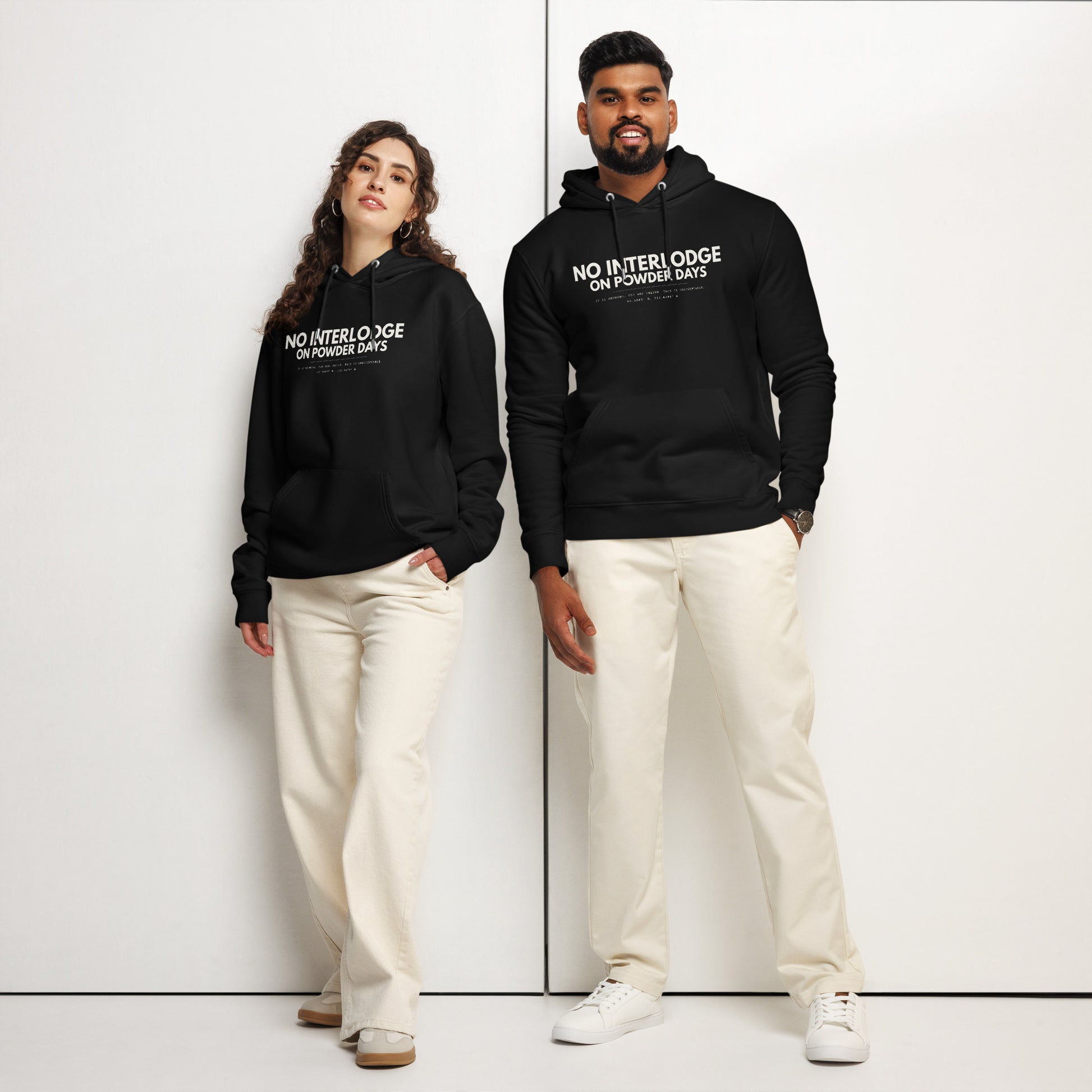 No Interlodge On Powder Days organic heavyweight hoodie – Wasatch Series – On Powder Days ski apparel