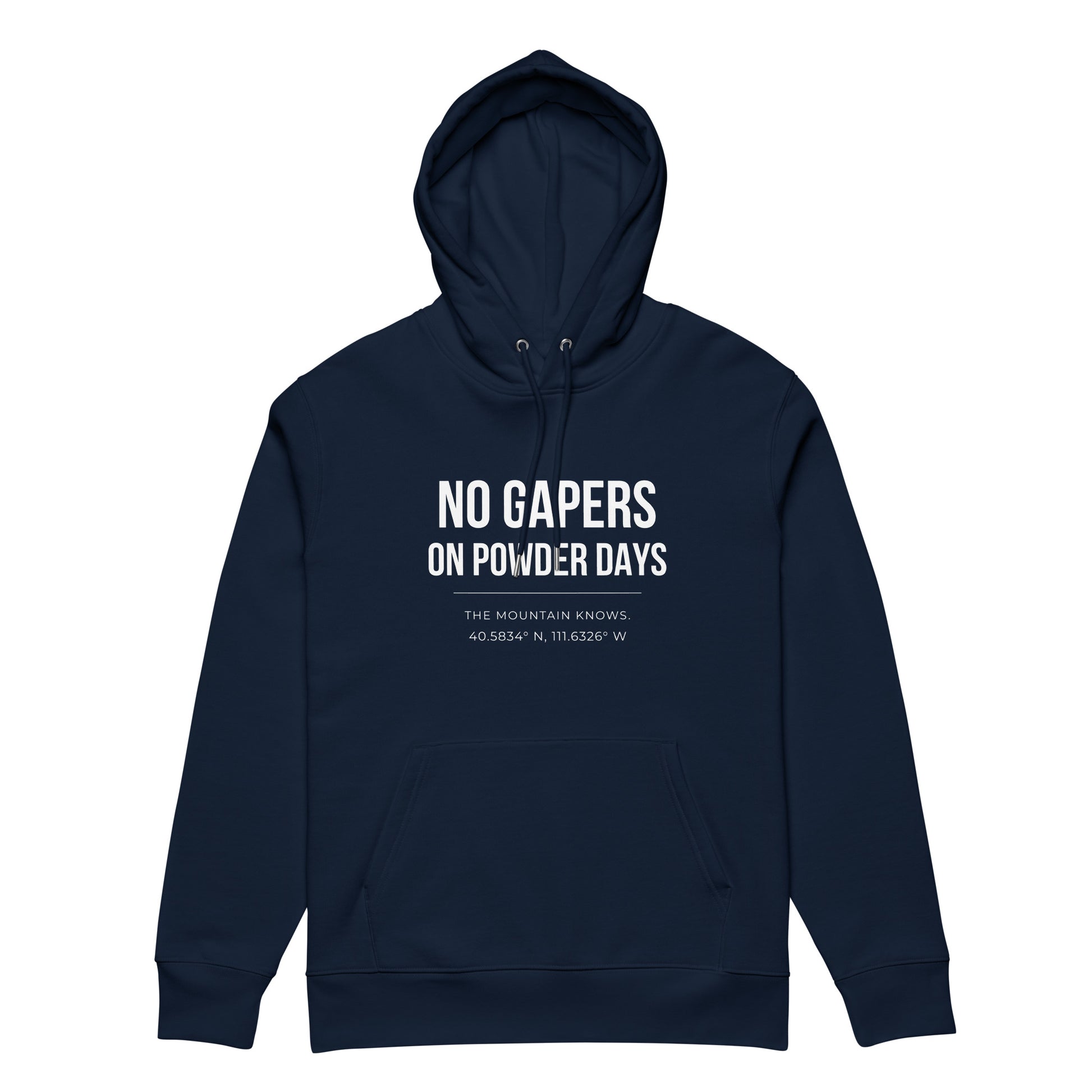 No Gapers hoodie – First Chair Series – 350gsm organic cotton – On Powder Days