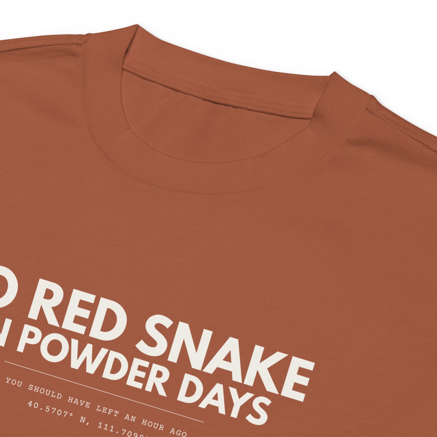 No Red Snake On Powder Days long sleeve – fabric and fit detail – Wasatch Series – On Powder Days